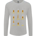 Optimism Pessimism Beer Alcohol Funny Mens Long Sleeve T-Shirt Sports Grey