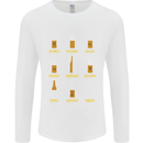 Optimism Pessimism Beer Alcohol Funny Mens Long Sleeve T-Shirt White