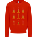 Optimism Pessimism Beer Alcohol Funny Mens Sweatshirt Jumper Bright Red