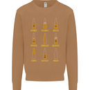 Optimism Pessimism Beer Alcohol Funny Mens Sweatshirt Jumper Caramel Latte