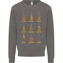 Optimism Pessimism Beer Alcohol Funny Mens Sweatshirt Jumper Charcoal