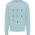 Optimism Pessimism Beer Alcohol Funny Mens Sweatshirt Jumper Light Blue