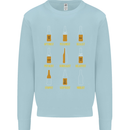 Optimism Pessimism Beer Alcohol Funny Mens Sweatshirt Jumper Light Blue