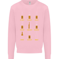 Optimism Pessimism Beer Alcohol Funny Mens Sweatshirt Jumper Light Pink