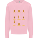 Optimism Pessimism Beer Alcohol Funny Mens Sweatshirt Jumper Light Pink