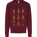 Optimism Pessimism Beer Alcohol Funny Mens Sweatshirt Jumper Maroon