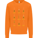 Optimism Pessimism Beer Alcohol Funny Mens Sweatshirt Jumper Orange
