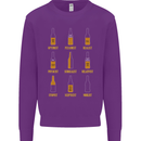 Optimism Pessimism Beer Alcohol Funny Mens Sweatshirt Jumper Purple