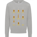 Optimism Pessimism Beer Alcohol Funny Mens Sweatshirt Jumper Sports Grey