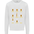 Optimism Pessimism Beer Alcohol Funny Mens Sweatshirt Jumper White