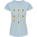 Optimism Pessimism Beer Alcohol Funny Womens Petite Cut T-Shirt Light Blue