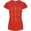 Optimism Pessimism Beer Alcohol Funny Womens Petite Cut T-Shirt Red