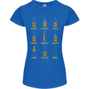 Optimism Pessimism Beer Alcohol Funny Womens Petite Cut T-Shirt Royal Blue