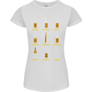 Optimism Pessimism Beer Alcohol Funny Womens Petite Cut T-Shirt White