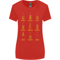Optimism Pessimism Beer Alcohol Funny Womens Wider Cut T-Shirt Red