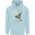 Original Music Shirt DJ Vinyl Turntable Childrens Kids Hoodie Light Blue
