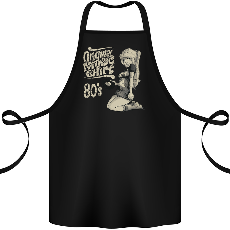 Original Music Shirt DJ Vinyl Turntable Cotton Apron 100% Organic Black