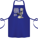 Original Music Shirt DJ Vinyl Turntable Cotton Apron 100% Organic Royal Blue