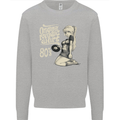 Original Music Shirt DJ Vinyl Turntable Kids Sweatshirt Jumper Sports Grey