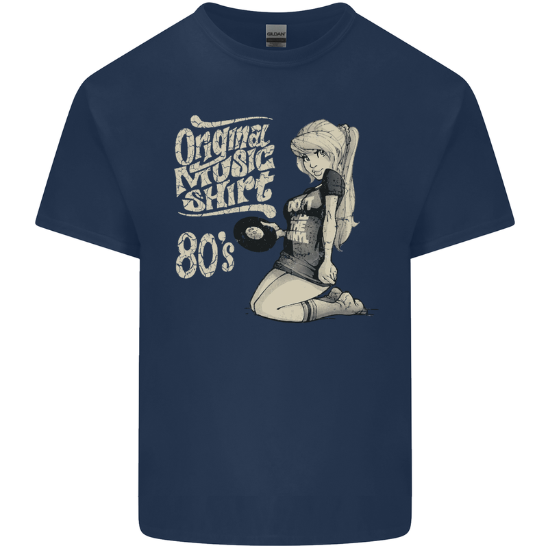 Original Music Shirt DJ Vinyl Turntable Kids T-Shirt Childrens Navy Blue