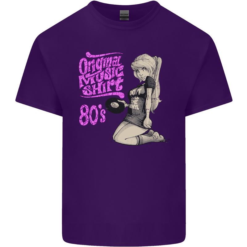 Original Music Shirt DJ Vinyl Turntable Mens Cotton T-Shirt Tee Top Purple