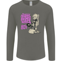 Original Music Shirt DJ Vinyl Turntable Mens Long Sleeve T-Shirt Charcoal