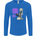 Original Music Shirt DJ Vinyl Turntable Mens Long Sleeve T-Shirt Royal Blue