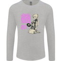 Original Music Shirt DJ Vinyl Turntable Mens Long Sleeve T-Shirt Sports Grey