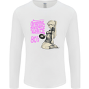 Original Music Shirt DJ Vinyl Turntable Mens Long Sleeve T-Shirt White