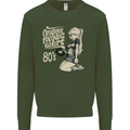 Original Music Shirt DJ Vinyl Turntable Mens Sweatshirt Jumper Forest Green