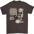 Original Music Shirt DJ Vinyl Turntable Mens T-Shirt Cotton Gildan Dark Chocolate