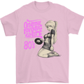 Original Music Shirt DJ Vinyl Turntable Mens T-Shirt Cotton Gildan Light Pink