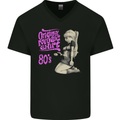 Original Music Shirt DJ Vinyl Turntable Mens V-Neck Cotton T-Shirt Black