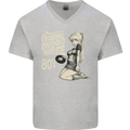 Original Music Shirt DJ Vinyl Turntable Mens V-Neck Cotton T-Shirt Sports Grey