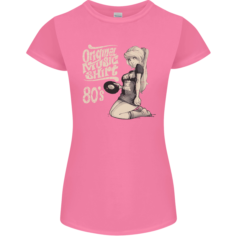 Original Music Shirt DJ Vinyl Turntable Womens Petite Cut T-Shirt Azalea