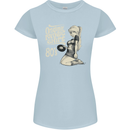 Original Music Shirt DJ Vinyl Turntable Womens Petite Cut T-Shirt Light Blue