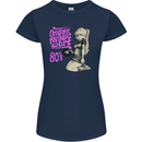 Original Music Shirt DJ Vinyl Turntable Womens Petite Cut T-Shirt Navy Blue