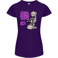 Original Music Shirt DJ Vinyl Turntable Womens Petite Cut T-Shirt Purple