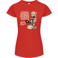 Original Music Shirt DJ Vinyl Turntable Womens Petite Cut T-Shirt Red