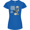 Original Music Shirt DJ Vinyl Turntable Womens Petite Cut T-Shirt Royal Blue