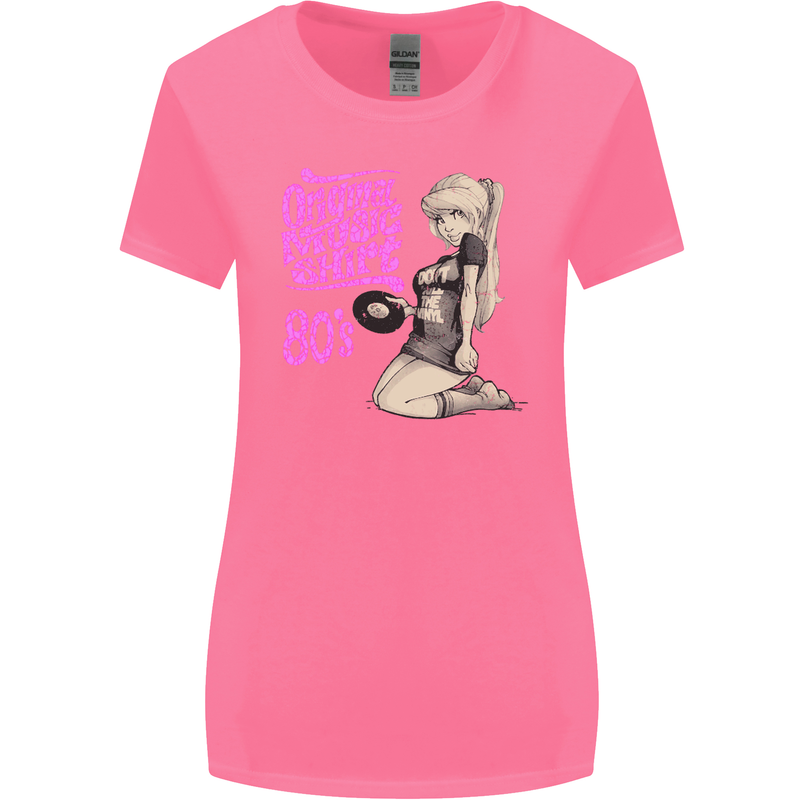 Original Music Shirt DJ Vinyl Turntable Womens Wider Cut T-Shirt Azalea