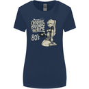 Original Music Shirt DJ Vinyl Turntable Womens Wider Cut T-Shirt Navy Blue