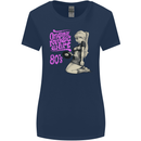 Original Music Shirt DJ Vinyl Turntable Womens Wider Cut T-Shirt Navy Blue