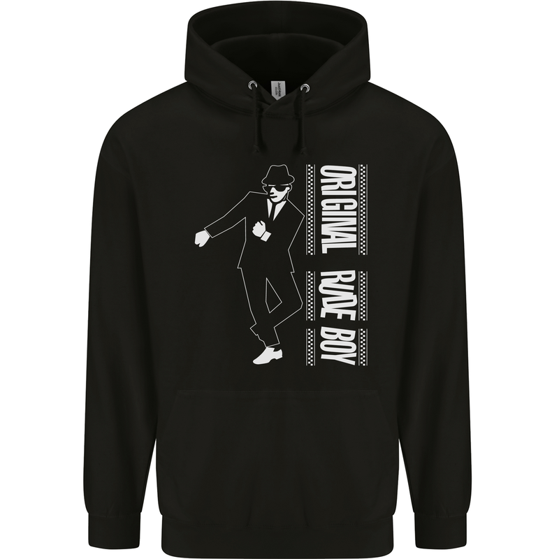 Original Rude Boy 2Tone 2 Tone SKA Childrens Kids Hoodie Black