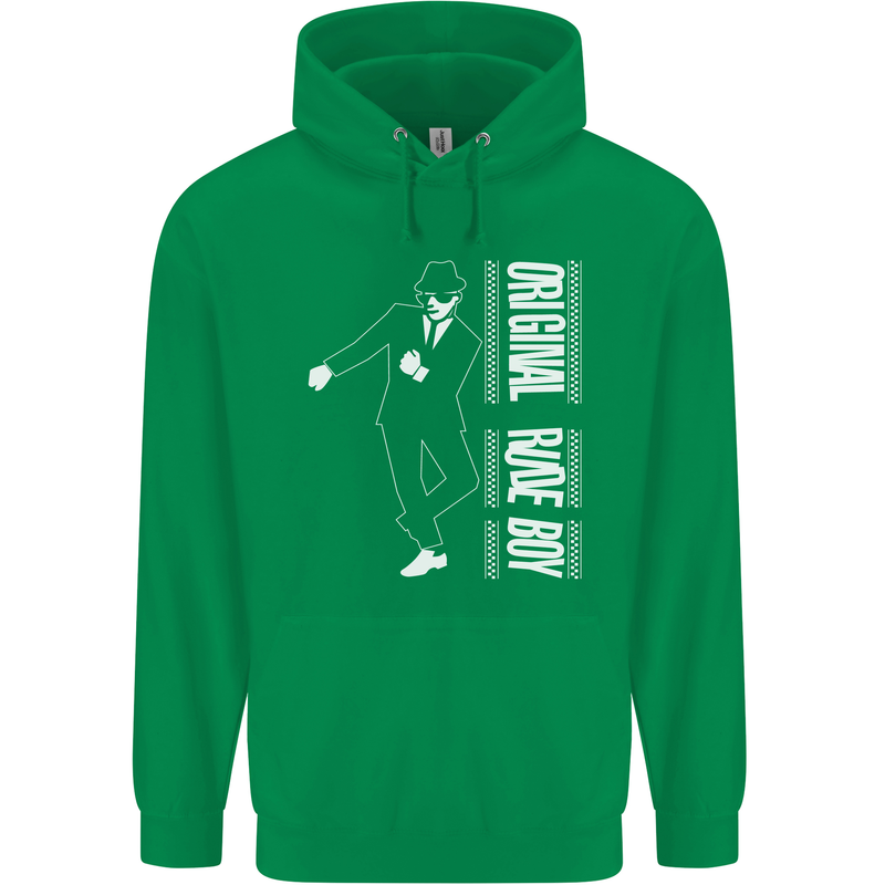 Original Rude Boy 2Tone 2 Tone SKA Childrens Kids Hoodie Irish Green