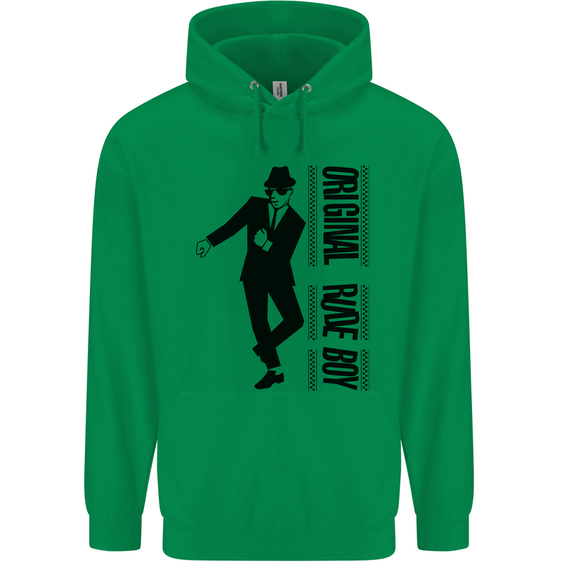 Original Rude Boy 2Tone 2 Tone SKA Childrens Kids Hoodie Irish Green