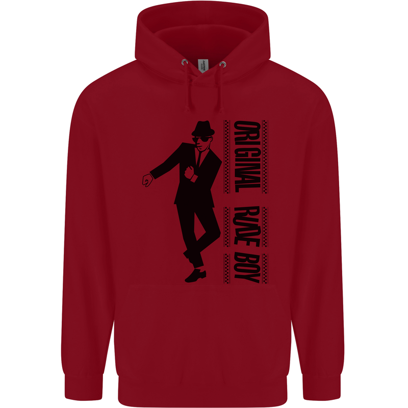 Original Rude Boy 2Tone 2 Tone SKA Childrens Kids Hoodie Red