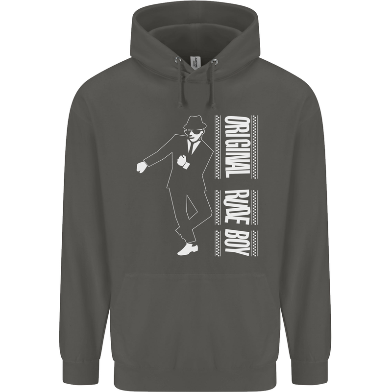 Original Rude Boy 2Tone 2 Tone SKA Childrens Kids Hoodie Storm Grey