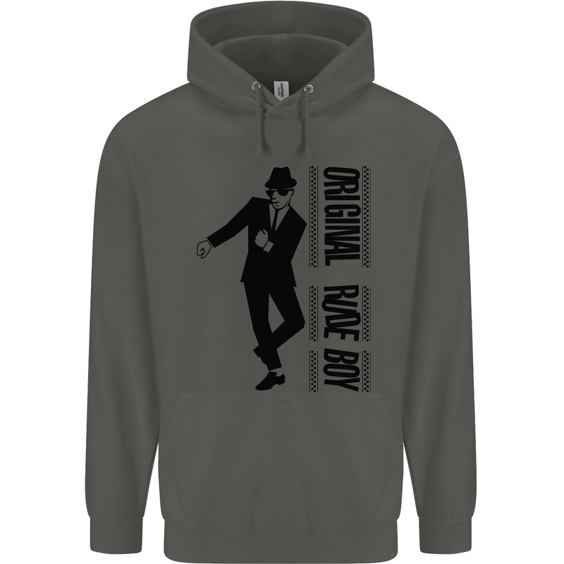 Original Rude Boy 2Tone 2 Tone SKA Childrens Kids Hoodie Storm Grey