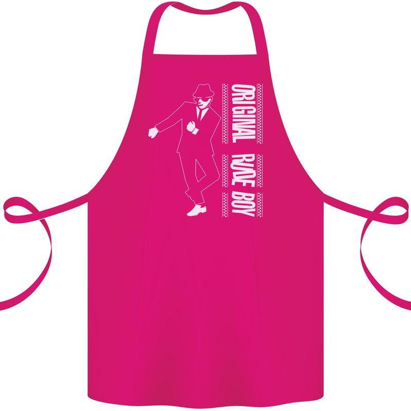 Original Rude Boy 2Tone 2 Tone SKA Cotton Apron 100% Organic Pink